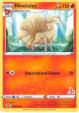Ninetales (30/264) (Cinderace Stamp #7) [Battle Academy 2022]