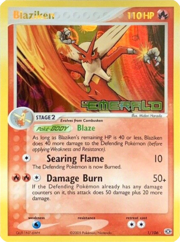 Blaziken (1/106) (Stamped) [EX: Emerald]