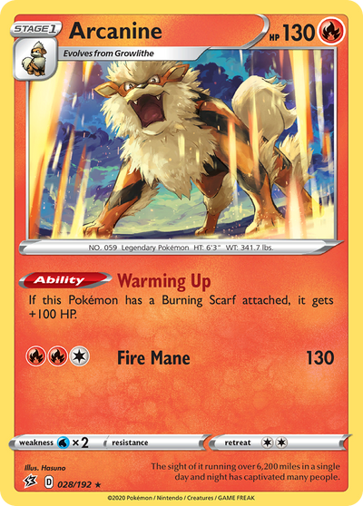 Arcanine (028/192) [Sword & Shield: Rebel Clash]