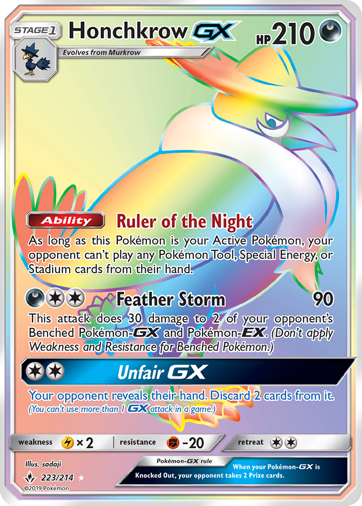 Honchkrow GX (223/214) [Sun & Moon: Unbroken Bonds]