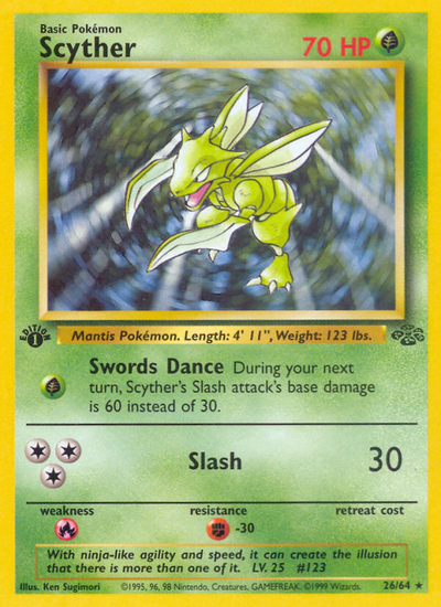 Scyther (26/64) [Jungle 1st Edition]