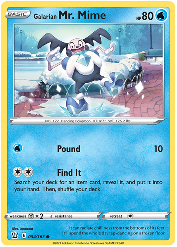 Galarian Mr. Mime (034/163) [Sword & Shield: Battle Styles]