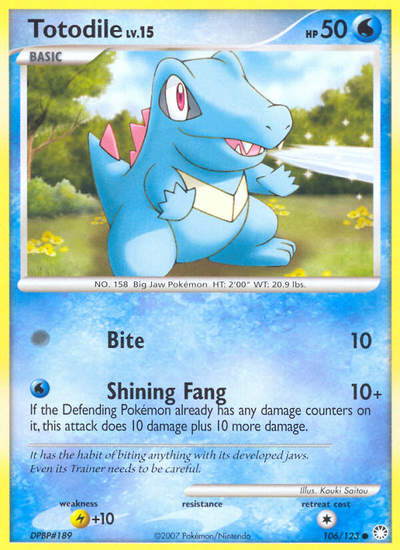 Totodile (106/123) [Diamond & Pearl: Mysterious Treasures]