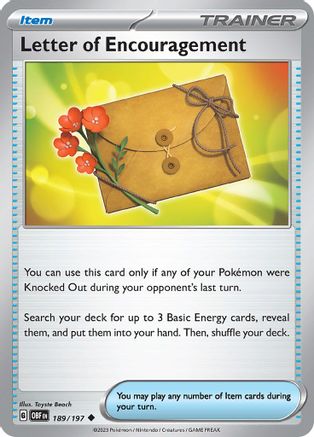 Letter of Encuragement (189/197) [Scarlet & Violet: Obsidian Flames]