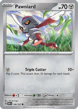 Pawniard (148/197) (Cosmos Holo) [Scarlet & Violet: Obsidian Flames]