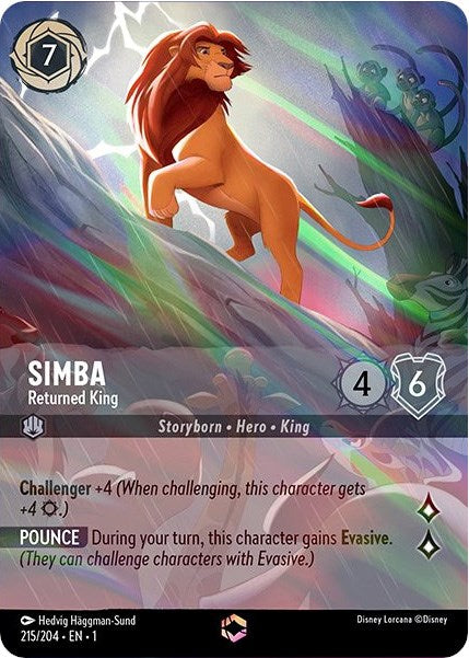 Simba - Returned King (Alternate Art) (215/204) [The First Chapter]