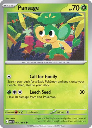 Pansage (004/182) [Paradox Rift]
