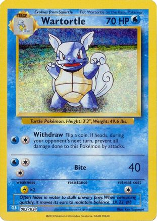 Wartortle 002  - Holofoil Trading Card Game Classic
