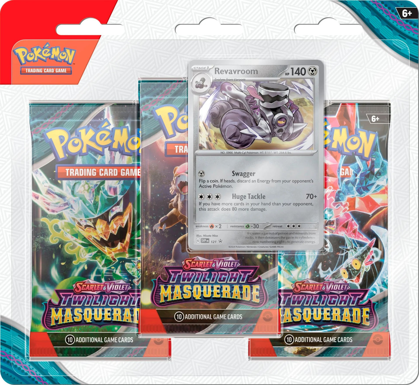 Pokemon Scarlet & Violet: Twilight Masquerade - 3-Pack Blisters (Revavroom)