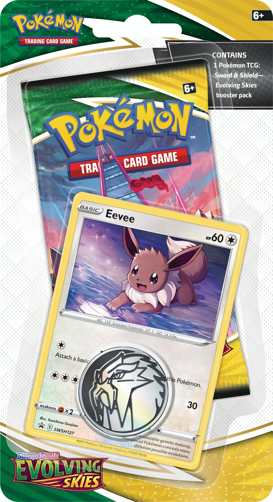 Pokemon Sword & Shield: Evolving Skies - Single Pack Blister (Eevee)