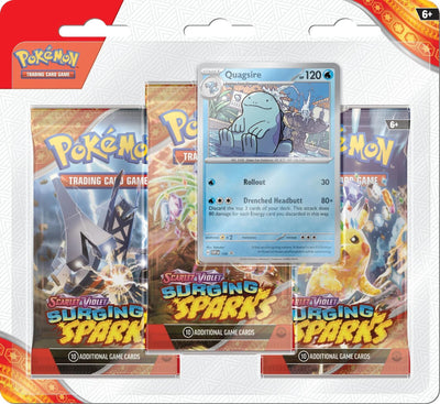 Pokemon Scarlet & Violet: Surging Sparks - 3 Pack Blisters (Quagsire)