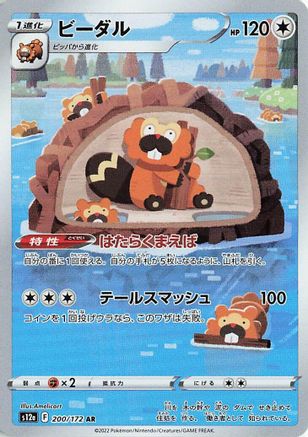 Bibarel - 200/172 (200/172) - S12a VSTAR Universe Holofoil (Japanese)