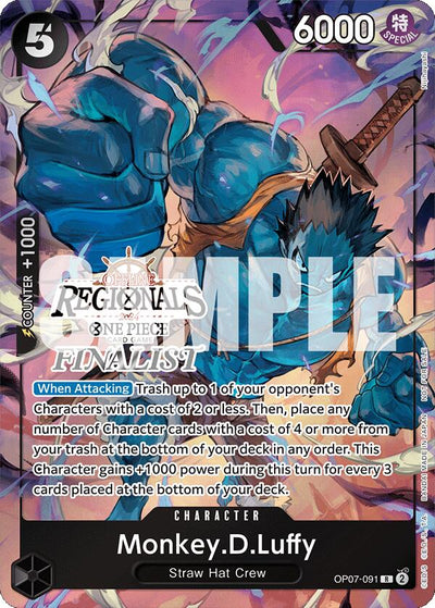 Monkey.D.Luffy (Offline Regional 2024 Vol. 3) [Finalist] [One Piece Promotion Cards]