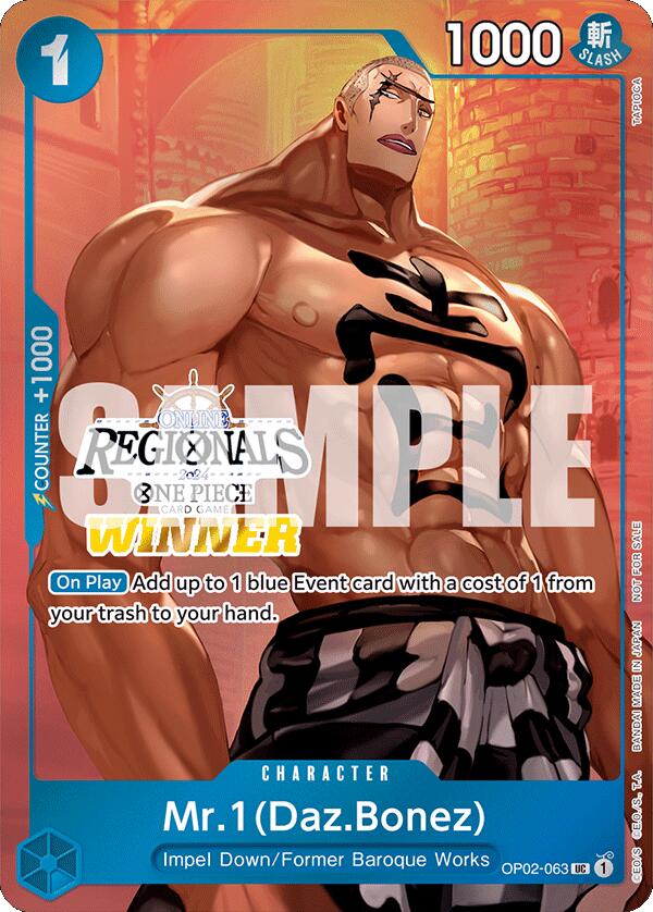 Mr.1 (Daz.Bonez) (Online Regional 2024 Vol. 3) [Winner] [One Piece Promotion Cards]