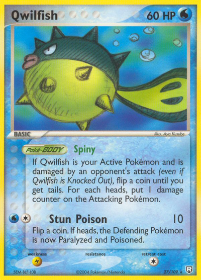 Qwilfish (27/109) [EX: Team Rocket Returns]