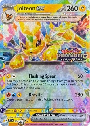 Jolteon ex 030/131 (Prismatic Evolutions Stamp) [Scarlet & Violet: Prismatic Evolutions]