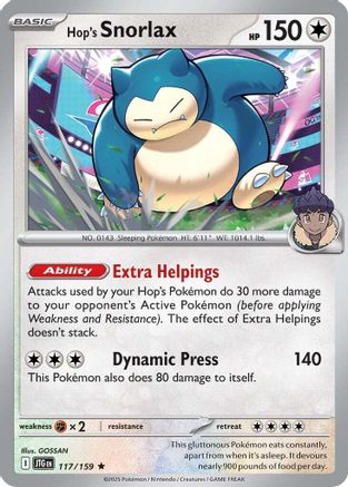 Hop's Snorlax (117/159) [Scarlet & Violet: Journey Together]