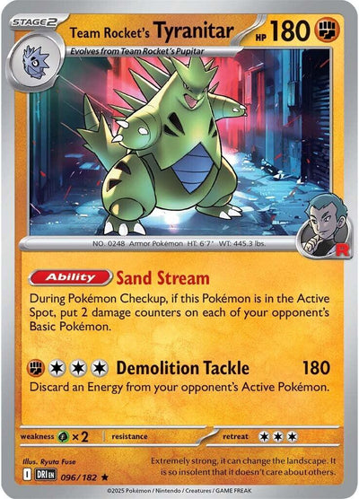Team Rocket's Tyranitar (096/182) (Deck Exclusive) [Scarlet & Violet: Destined Rivals]