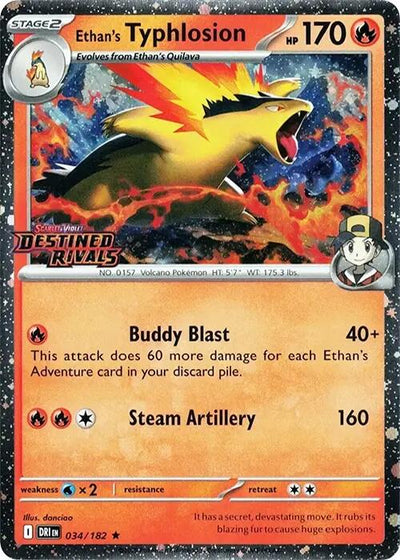 Ethan's Typhlosion (034/182) (Destined Rivals Stamp) [Scarlet & Violet: Destined Rivals]