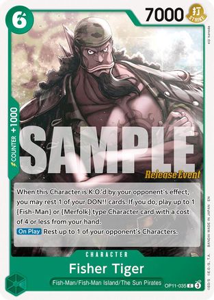 Fisher Tiger (OP11-035) - A Fist of Divine Speed Release Event Cards