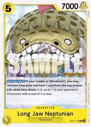 Long-Jaw Neptunian (OP11-103) - A Fist of Divine Speed Release Event Cards