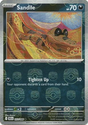 Sandile (060/086) (Master Ball Pattern) [Scarlet & Violet: Black Bolt]