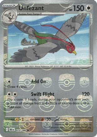 Unfezant (075/086) (Master Ball Pattern) [Scarlet & Violet: Black Bolt]