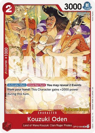 Kouzuki Oden (OP12-004) - Legacy of the Master Release Event Cards