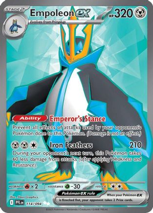 Empoleon ex (114/094) [Mega Evolution: Phantasmal Flames]