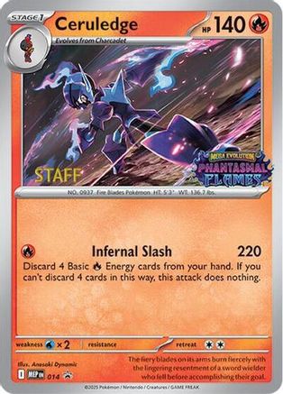Ceruledge (014) (Prerelease) (Staff) [Mega Evolution Promo]