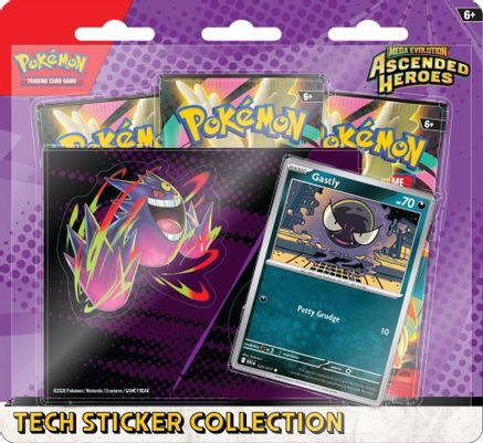 (Pre-Order) Pokemon Mega Evolution: Ascended Heroes Tech Sticker Collection - Gastly - January