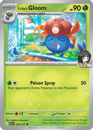 Erika's Gloom 002  - Reverse Holofoil ME Ascended Heroes