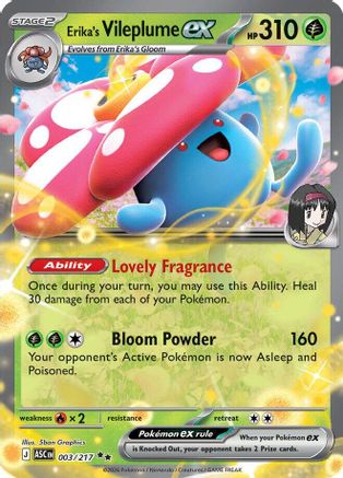 Erika's Vileplume ex 003  - Holofoil ME Ascended Heroes