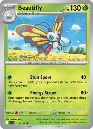 Beautifly 013/217  - Reverse Holofoil ME Ascended Heroes