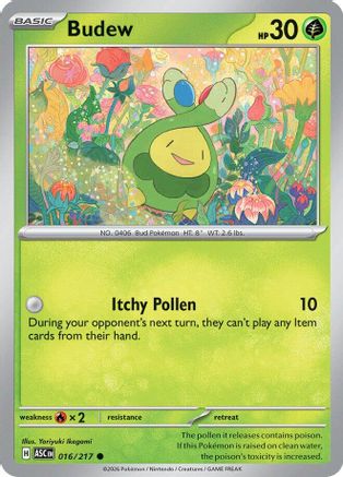 Budew 016/217  - Reverse Holofoil ME Ascended Heroes