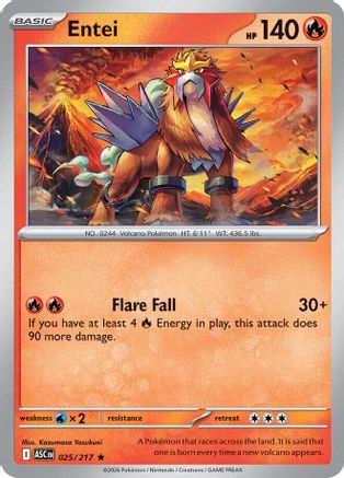Entei 025  - Reverse Holofoil ME Ascended Heroes