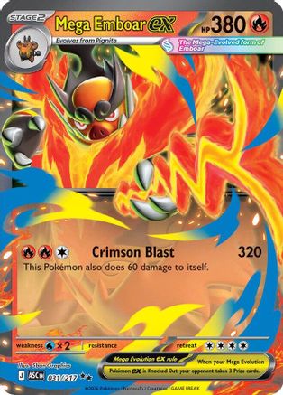 Mega Emboar ex 031/217  - Holofoil ME Ascended Heroes