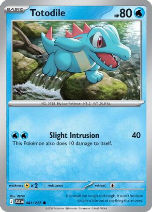 Totodile 041  - Reverse Holofoil ME Ascended Heroes