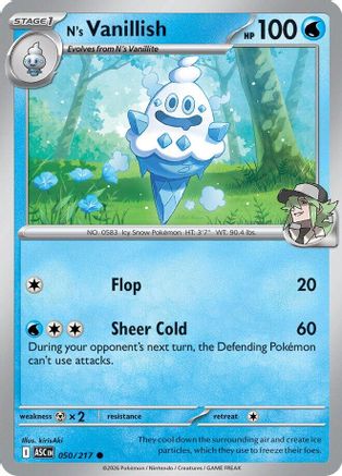 N's Vanillish 050  - Reverse Holofoil ME Ascended Heroes