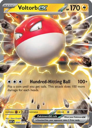 Voltorb ex 058  - Holofoil ME Ascended Heroes