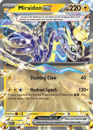 Miraidon ex 073  - Holofoil ME Ascended Heroes