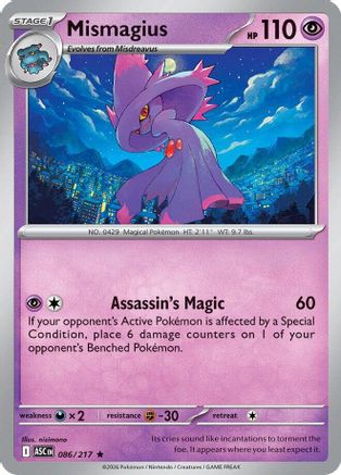 Mismagius 086  - Reverse Holofoil ME Ascended Heroes