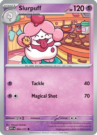 Slurpuff 094/217  - Reverse Holofoil ME Ascended Heroes