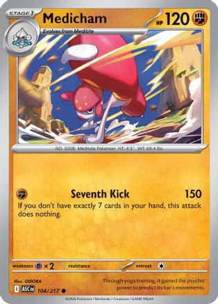 Medicham 104/217  - Reverse Holofoil ME Ascended Heroes