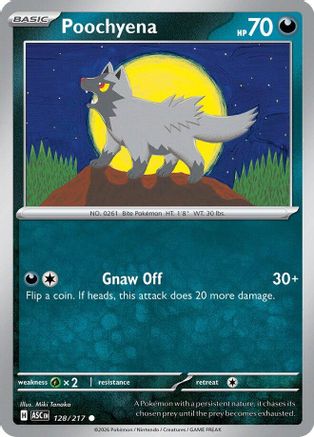 Poochyena 128  - Reverse Holofoil ME Ascended Heroes