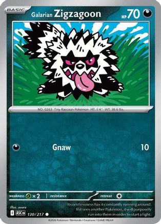 Galarian Zigzagoon 130  ME Ascended Heroes