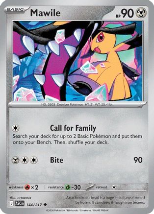 Mawile 144/217  - Reverse Holofoil ME Ascended Heroes