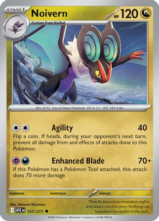 Noivern 157  - Reverse Holofoil ME Ascended Heroes