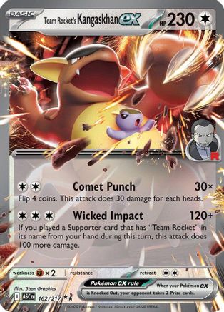 Team Rocket's Kangaskhan ex 162  - Holofoil ME Ascended Heroes