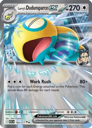 Larry's Dudunsparce ex 164  - Holofoil ME Ascended Heroes
